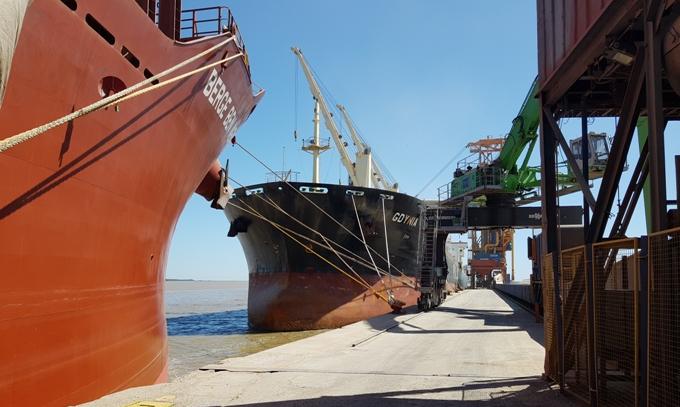 Puerto de Nueva Palmira: BERGE BEN NEVIS, GDYNIA,BELLE PLAINE