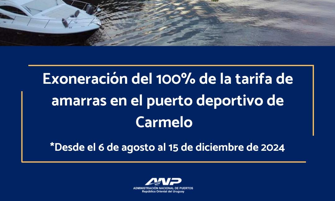 Placa exoneración de amarras