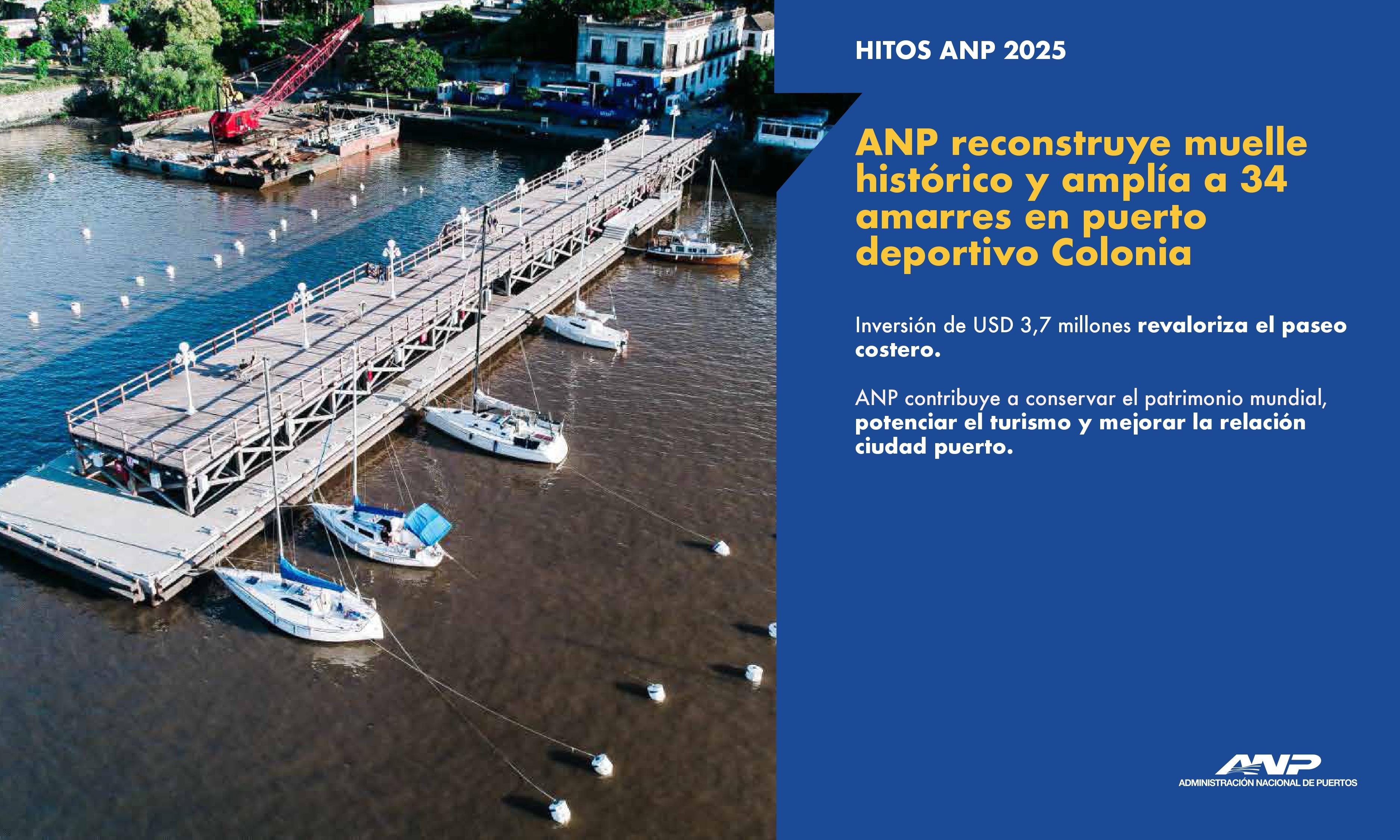 Reconstrucción del muelle de madera del puerto deportivo de Colonia