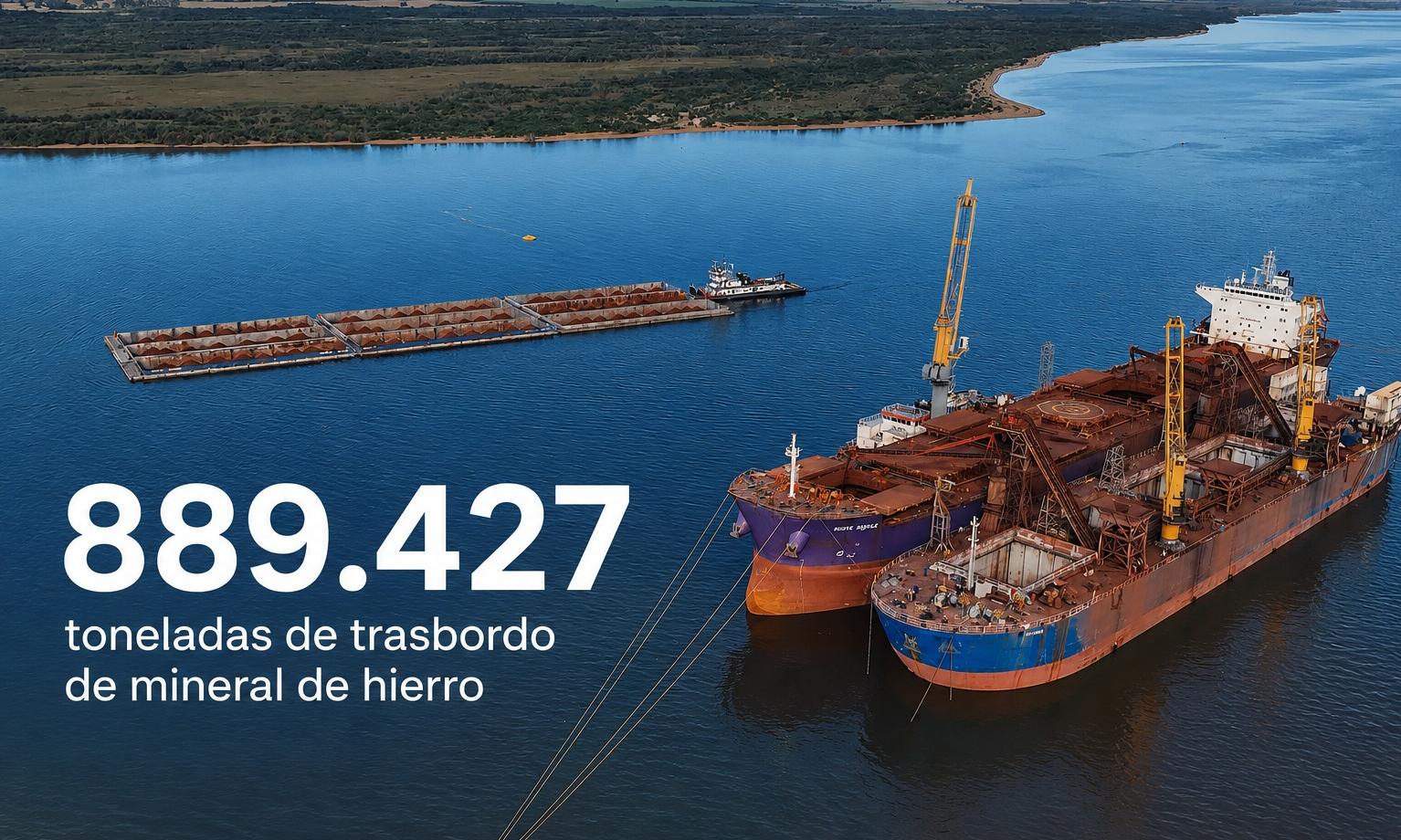 Zona de Alijo y Complemento de Carga de Punta del Arenal Norte en el Río Uruguay.